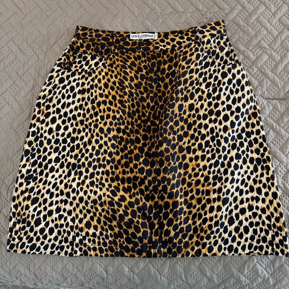 Dolce Gabbana miniskirt leopard skirt animal print